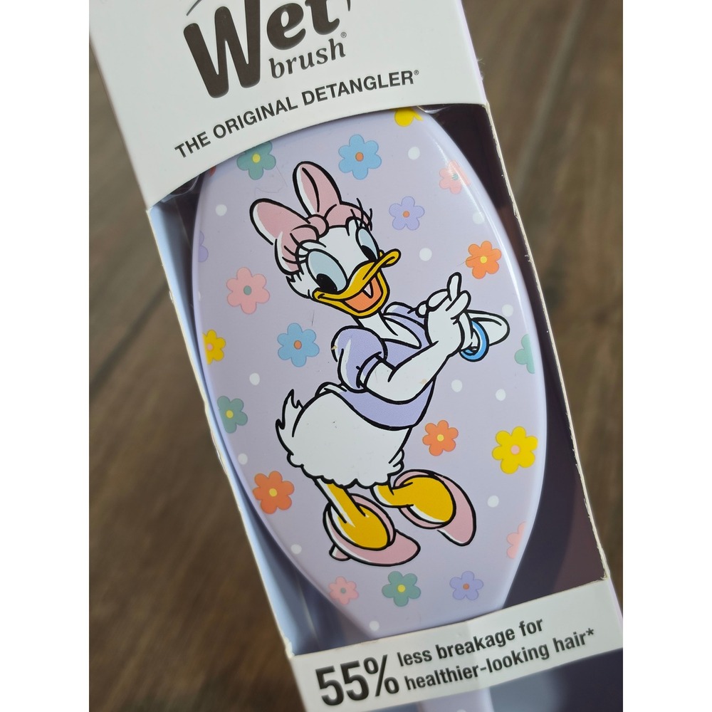 Wet Brush Disney Daisy Duck Original Detangler Hair Brush Purple Floral New